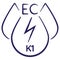 Minimal vector icon of the Electrical Conductivity EC, calibration k1