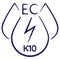 Minimal vector icon of the Electrical Conductivity EC, calibration k10