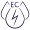 Minimal vector icon of the Electrical Conductivity EC, isolated on transparent