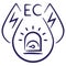 Minimal vector icon of the signaling of liquid low electrical conductivity