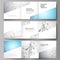 Minimal vector illustration of editable layout. Modern creative covers design templates for trifold square brochure or