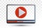 Minimal video player or media player interface