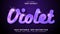 Minimal Word Violet Editable Text Effect Design, Effect Saved In Graphic Style
