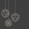 Minimalism linear floral Christmas ball toys