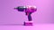 Minimalist 1980s Design Pink Power Drill - Photorealistic Rendering