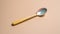 Minimalist 1980s Design Spoon - Yellow And Blue With Glossy Finish