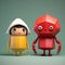 Minimalist 3d Character: Chibi Toys In Motion And Animation