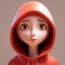 Minimalist 3d Character: Mary, The Quirky Cartoonish Girl