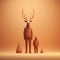 Minimalist 3d Deer And Richard Terracotta Style Illustrations