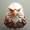 Minimalist 3d Eagle Head: Inventive Polygonal Portrait Design