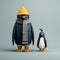 Minimalist 3d Penguin Character Design For Everyday Life