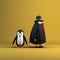 Minimalist 3d Penguin And Elizabeth: Inventive Character Designs With Rich Colors