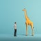Minimalist 3d Portrait: Giraffe And John