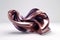 Minimalist 3D Render with Burnished Copper and Deep Purple Waves