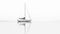 Minimalist 3d Render Of A Motionless Sailboat On Calm Waters