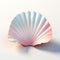 Minimalist 3d Rendering Of Pink And Blue Shell With Subtle Light And Shadow