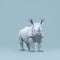 Minimalist 3d Rhino Illustration In Conrad Roset Style