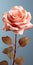 Minimalist 3d Rose Mobile Wallpaper With Terracotta And Unreal Engine 5