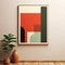 Minimalist Abstract Design Poster With Colors Of Italy