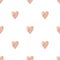 Minimalist aesthetic seamless pattern with pink hearts