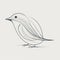 Minimalist Art: A Little Bird In Simple Strokes