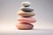 Minimalist Background, Pastel Sea Pebbles in Balanced Harmony, Relaxation, Zen, and Tranquility