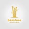 Minimalist Bamboo Logo Icon Design Illustration Vector