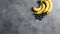 Minimalist Banana And Blueberry Arrangement On Polished Concrete