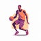 Minimalist Basketball Player Illustration on White Background for Sports Posters and Web Design.