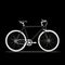 Minimalist Bauhaus Bicycle Frame On Black Background