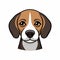 Minimalist Beagle Logo Vector Illustration - Cute And Emotive