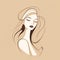 Minimalist Beauty: Serene Faces And Bold Lines In Brown And Beige