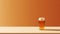 Minimalist Beer Glass On Table: Warmcore Color Field Rendering