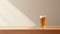 Minimalist Beer Glass On Wooden Table - Yukimasa Ida Style