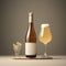 Minimalist Belgian Witbier Art With Ambient Occlusion Style