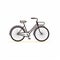 Minimalist Bicycle Icon On White Background