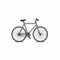 Minimalist Bicycle Illustration On White Background