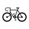 minimalist bicycle logo, pictogram, road sign, cartoon bike