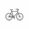 Minimalist Bicycle Silhouette Vector Illustration