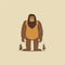 Minimalist Bigfoot Poster By Sid - Charming Character Illustration Style