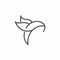 Minimalist Bird logo vector design