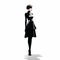 Minimalist Black Elizabeth: Fashion Image Of A Beautiful Woman In Evening Dress