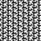 Minimalist black and white geometric abstract seamless pattern of interconnected shapes