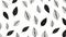 Minimalist Black And White Leaf Pattern Illustration