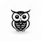 Minimalist Black And White Owl Icon For Graphic Design