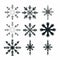 Minimalist Black And White Snowflake Drawings: Bold And Graceful