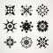 Minimalist Black And White Snowflake Vector Art