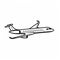 Minimalist Blackline Illustration Of Passenger Airline Plane