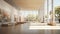 minimalist blurred art gallery interior