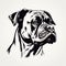 Minimalist Boxer Dog Vector Illustration With Powerful Portraiture